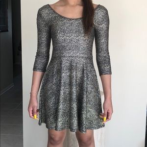 Black and gold dress